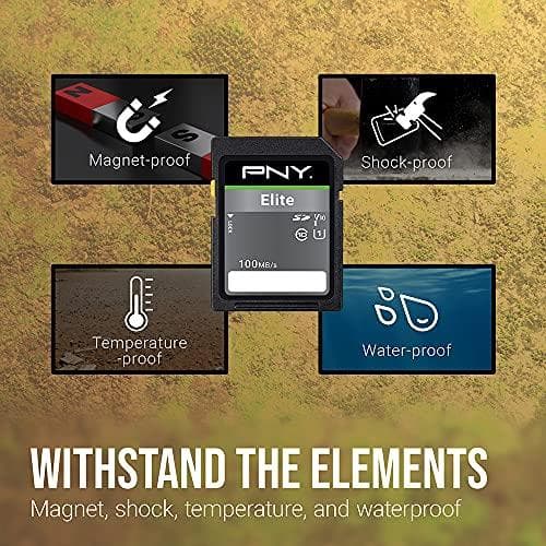 PNY Elite - Flash-minneskort - 64GB - UHS-I U1 / Class10 - SDXC UHS-I