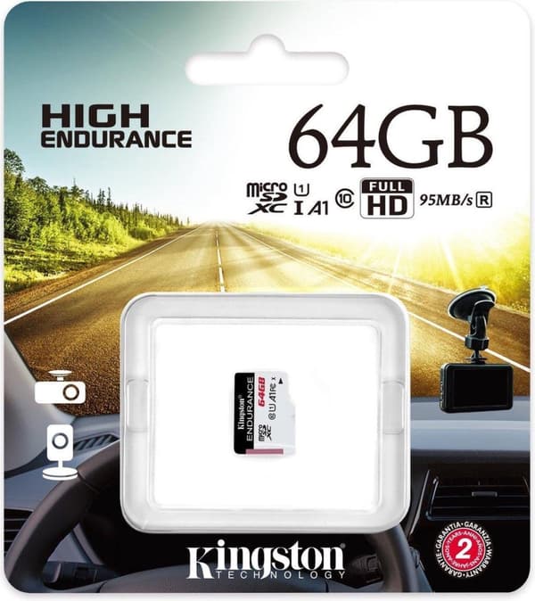 Kingston Technology High Endurance Flash-minne 64 GB MicroSD UHS-I Klass 10