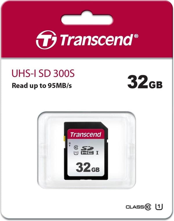 Transcend 300S - Flash-minneskort - 32 GB - UHS-I U1 / Class10 - SDHC UHS-I