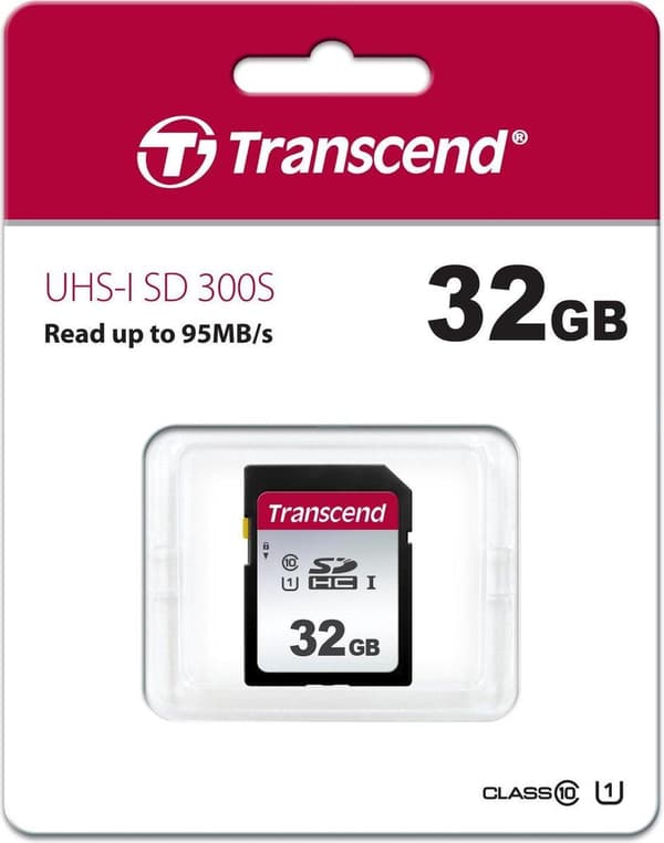 Transcend 300S - Flash-minneskort - 32 GB - UHS-I U1 / Class10 - SDHC UHS-I