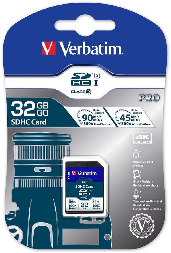 Verbatim SDHC UHS-3 minneskort / 32GB