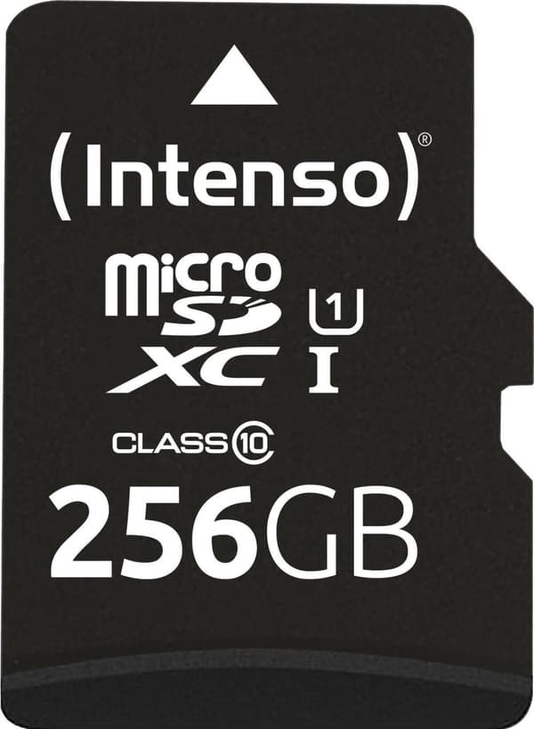Intenso microSD 256GB UHS-I Perf CL10| Prestanda - 256 GB - MicroSD - Klass 10 - UHS-I - Klass 1 (U1) - Stöttålig - Temperaturbeständig - Vattentät -