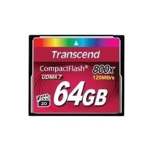Transcend - Flash-minneskort - 64GB - 800x - CompactFlash (TS64GCF800)