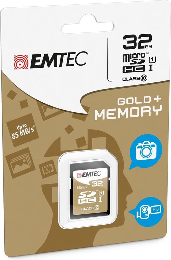 Emtec flashhukommelser 32GB Class10 Gold +