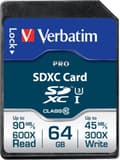 Miniatyrbillede 1 af 7: Verbatim SDXC UHS-3 Hukommelseskort / 64GB