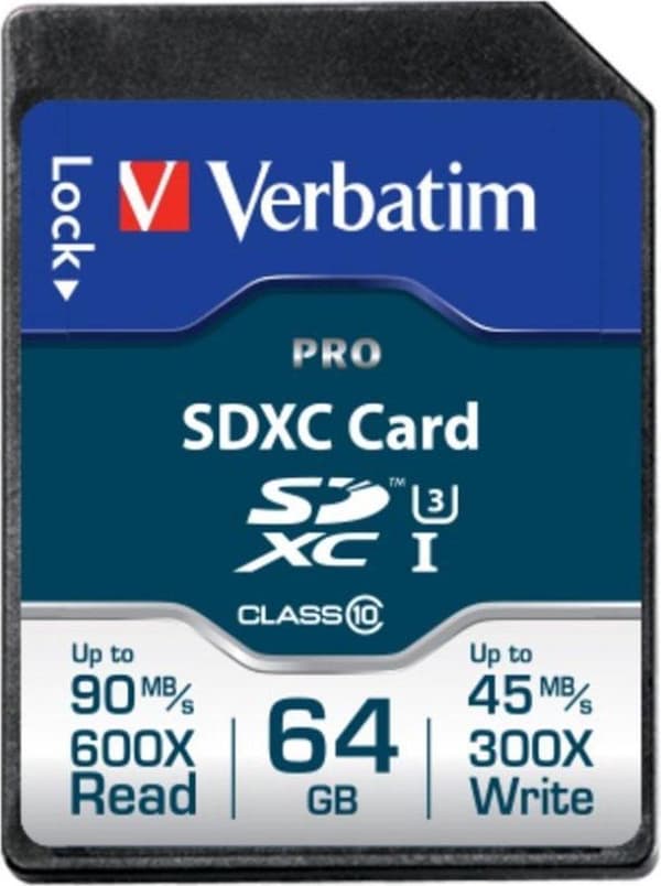 Verbatim SDXC UHS-3 minneskort / 64GB