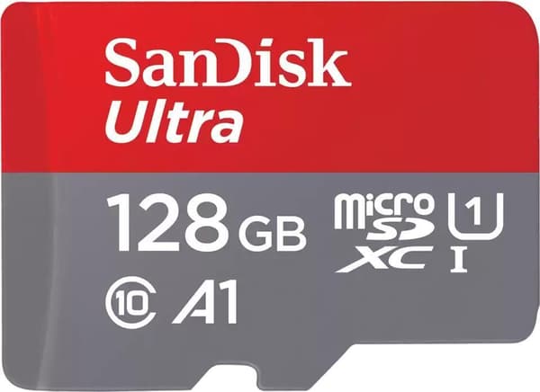 SanDisk 128GB Ultra microSDXC 140MB/s+SD-adapter (SDSQUAB-128G-GN6MA)