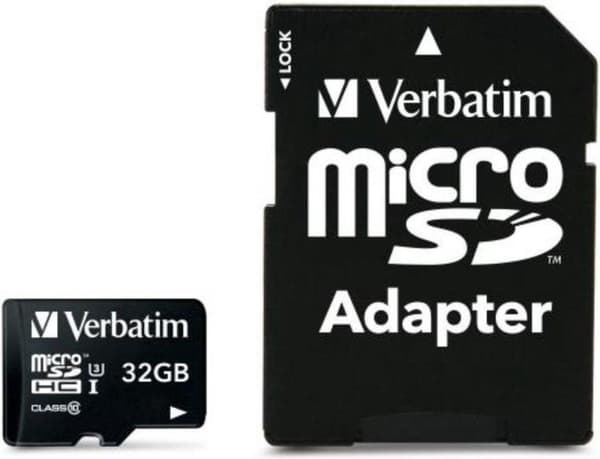 Verbatim Micro SDHC Pro 32GB Klass 10 UHS-I inkl Adapter