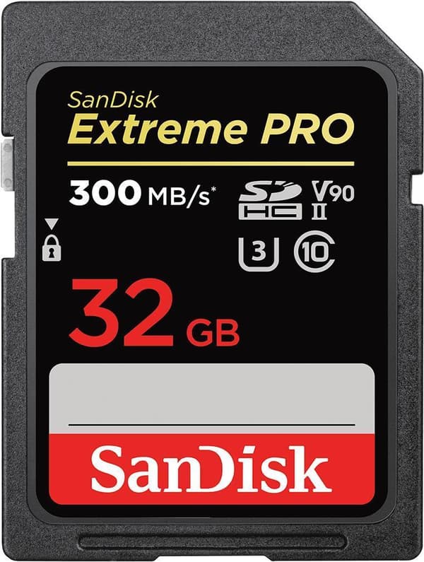 SanDisk Extreme PRO 256GB SDXC-minneskort upp till 300MB/s, UHS-II, Class 10, V90, U3