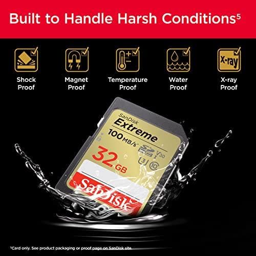 SanDisk Extreme - Flash-hukommelseskort - 32GB - Video Class V30 / UHS-I U3 / Class10 - SDHC UHS-I