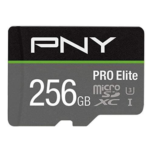 PNY PRO Elite - Flash-minneskort (microSDXC till SD-adapter ingår) - 256GB - A1 / Video Class V30 / UHS-I U3 / Class10 - microSDXC UHS-I