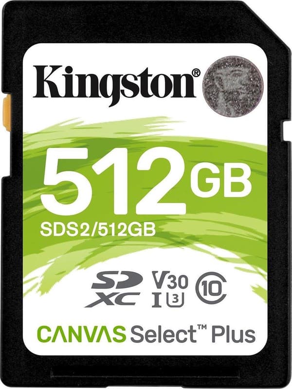 Kingston Technology Canvas Select Plus Flash-muisti 512 Gt SDXC Class 10 UHS-I