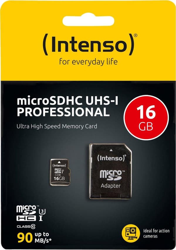 Intenso 3433470 16GB Micro SDHC UHS Class 10 flashminne
