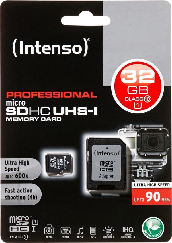 Intenso 3433470 16GB Micro SDHC UHS Class 10 flashminne