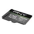 Miniatyrbild 3 av 5: PNY PRO Elite 128GB microSDXC-minneskort + SD-adapter 100MB/s Läs 90MB/s Skrivhastighet Class 10 UHS-I U3 A1 App Performance V30 för 4K-video