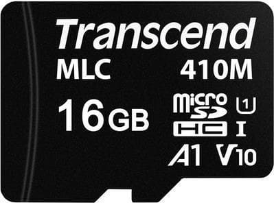 Transcend 410M minneskort 16GB MicroSDHC MLC Class 10 (TS16GUSD410M)