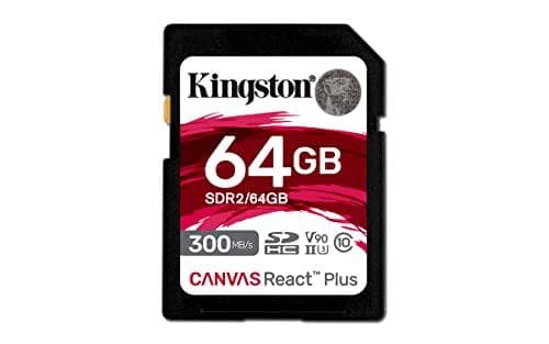 KINGSTON 64GB Canvas React Plus SDXC UHS-II 300R/260W U3 V90 Full HD/4K/8K (SDR2/64GB)