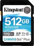 Pikkukuva 1 / 5: Kingston Technology Canvas Go! Plus Flash-muisti 512 Gt SD Class 10 UHS-I