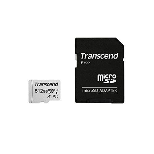 Transcend 300S - Flash-minneskort (adapter ingår) - 512GB - A1 / Video Class V30 / UHS-I U3 / Class10 - microSDXC
