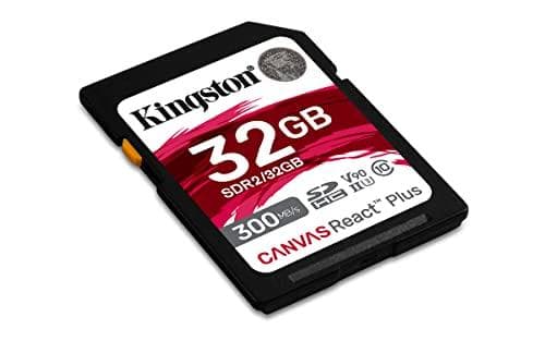 KINGSTON 32GB Canvas React Plus SDHC UHS-II 300R/260W U3 V90 för Full HD/4K/8K (SDR2/32GB)