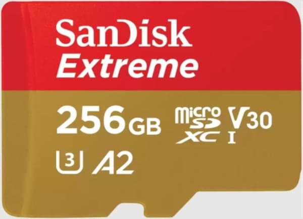 SanDisk Extreme MicroSDXC 256GB - 190/130 mb/s - A2 - V30 - SDA - Rescue Pro DL 1Y - Inklusiv SD-adapter