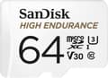 Miniatyrbillede 1 af 7: SanDisk microSDXC High Endurance Monitoring 64GB, Klasse 10, 100MB/s + SD-adapter