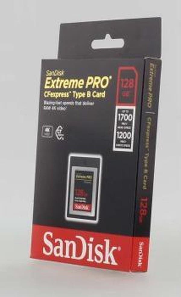 SanDisk CF Extreme PRO CFexpress 128GB, Typ B, 1700MB/s Läs, 1200MB/s Skriv