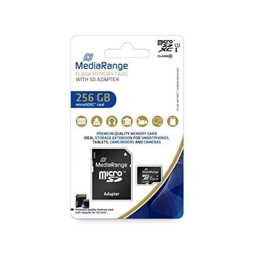 MEDIARANGE MICRO SDXC-KORT 256G MR946 UHS-1 Klass 10 med adapter (MR946)