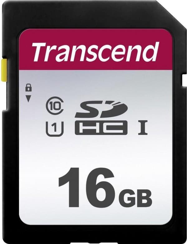 Transcend 300S - Flash-hukommelseskort - 16 GB - UHS-I U1 / Class10 - SDHC UHS-I