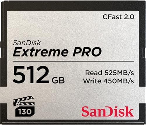 SanDisk Extreme Pro - Flash-minneskort - 512GB - CFast 2.0 (SDCFSP-512G-G46D)