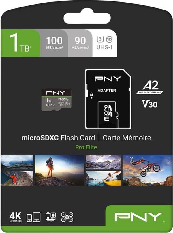 PNY P-SDU1TBV32100PRO-GE Flashminne 1000 GB MicroSDXC Class 10 UHS-I