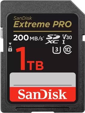 WESTERN DIGITAL EXTREME PRO 1TB SDHC-MINNESKORT 200MB/S 140MB/S UHS-I KLASS (SDSDXXD-1T00-GN4IN)