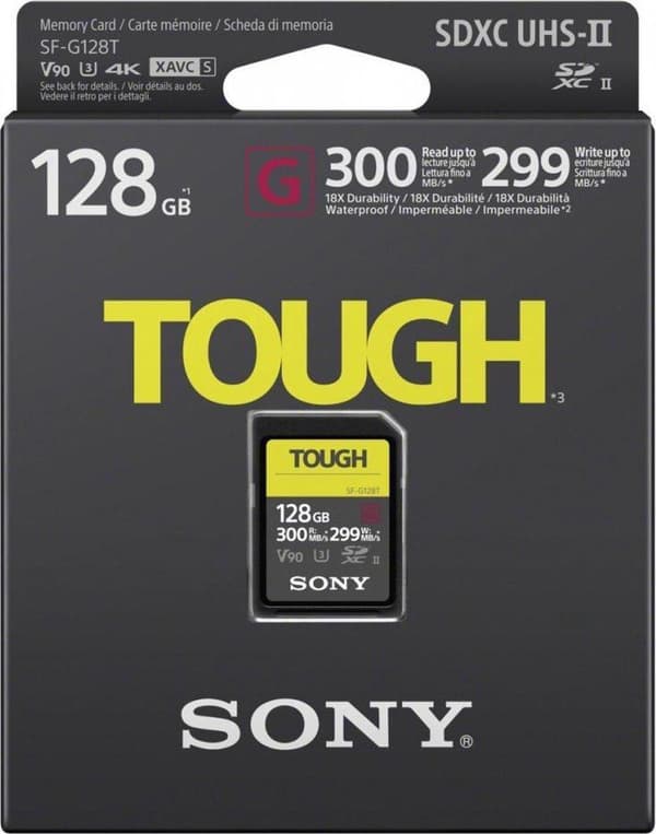Sony Tough Professional SDXC 128GB - CL10 UHS-II R300 W299