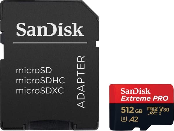 SanDisk MicroSDXC Extreme PRO 512GB 200/140 mb/s - A2 - V3