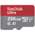 Miniatyrbild 1 av 4: SanDisk microSDXC Ultra 256GB (A1/UHS-I/Cl.10/150MB/s) + Adapter Mobile microSDXC-Kort 256 GB A1 Application Performa