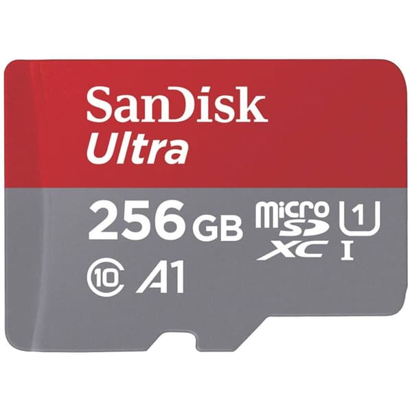 SanDisk microSDXC Ultra 256GB (A1/UHS-I/Cl.10/150MB/s) + Adapter Mobile microSDXC-Kort 256 GB A1 Application Performa