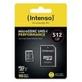 Miniatyrbild 2 av 3: Intenso microSD 512GB UHS-I Perf CL10| Prestanda - 512 GB - MicroSD - Klass 10 - UHS-I - Klass 1 (U1) - Stöttålig - Temperaturbeständig - Vattentät -