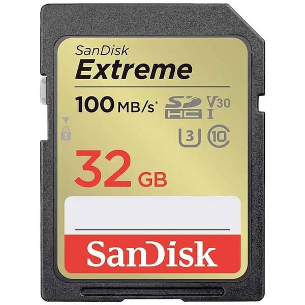 SanDisk Extreme PLUS SDXC-Kort 32 GB UHS-I stötsäker, Vattentät