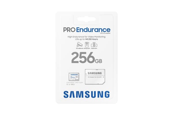 Samsung PRO Endurance MB-MJ256KA - Flash-minneskort (microSDXC till SD-adapter ingår) - 256GB - Video Class V30 / UHS-I U3 / Class10 - microSDXC UHS-I
