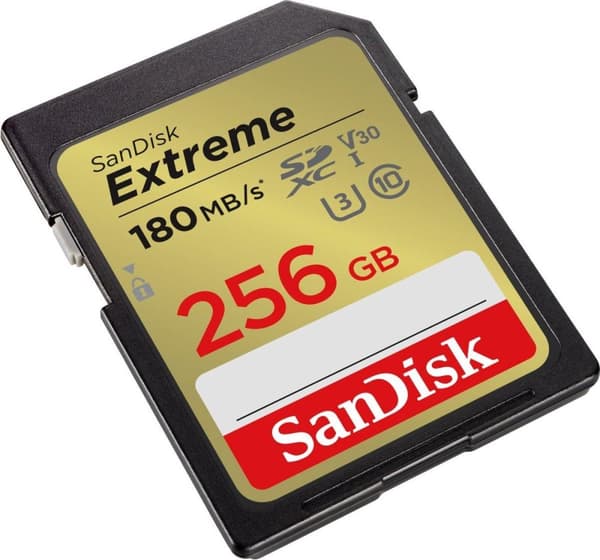 SanDisk SDXC Extreme 256GB 180/130 mb/s - V30 - Rescue Pro