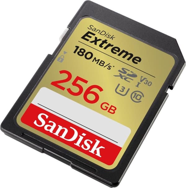 SanDisk SDXC Extreme 256GB 180/130 mb/s - V30 - Rescue Pro