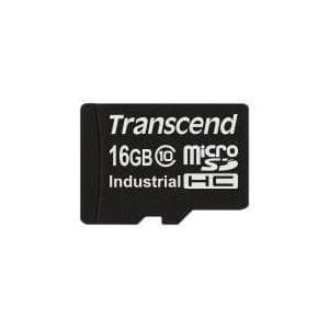 Transcend Industrial Temp SD100I - Flash-hukommelseskort - 16GB - Klasse 10 - microSD (TS16GUSDC10I)