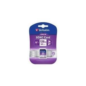 Verbatim Premium - Flash-minneskort - 128GB - UHS Class 1 / Class10 - 600x - SDXC UHS-I (44025)