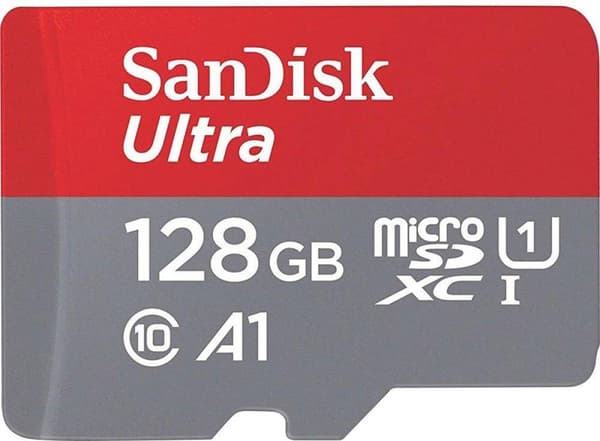 SanDisk 128 GB Micro SD Ultra 120 MB/s UHS-I A1 Klass 10