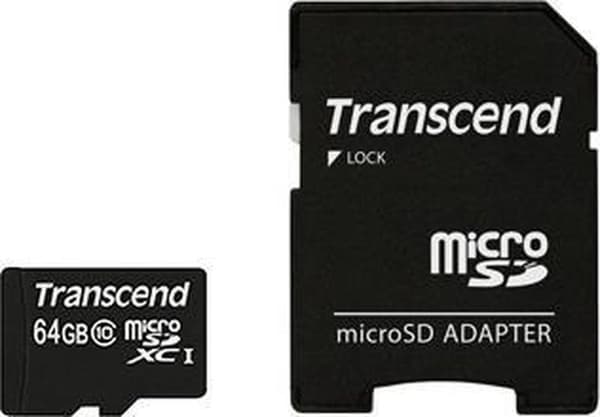 Transcend Micro SDXC 64GB Class 10 300x + SD-adapter