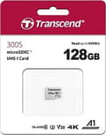 Miniatyrbild 3 av 6: Transcend 128GB micro SD Class 10 U3 300S minneskort