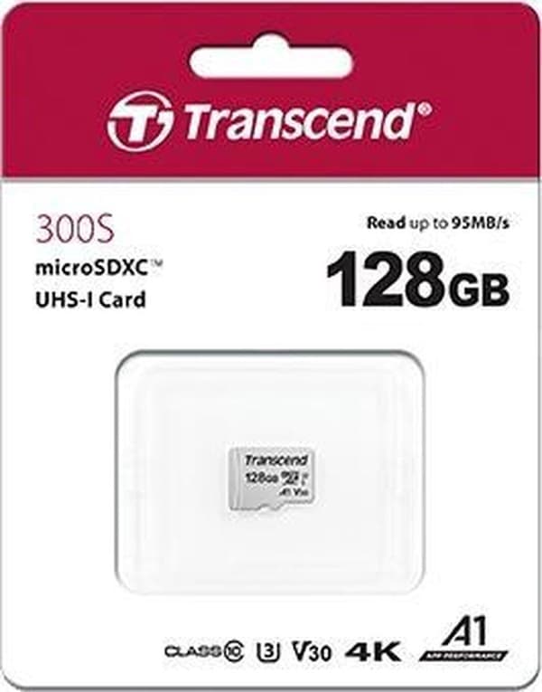 Transcend 128GB micro SD Class 10 U3 300S minneskort
