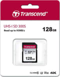 Miniatyrbild 2 av 7: Transcend 300S - Flash-minneskort - 128 GB - Video Class V30 / UHS-I U3 / Class10 - SDXC UHS-I