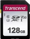Miniatyrbild 1 av 7: Transcend 300S - Flash-minneskort - 128 GB - Video Class V30 / UHS-I U3 / Class10 - SDXC UHS-I