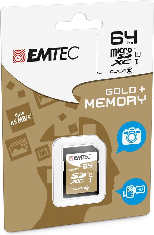 Emtec Flash Memory 64GB Class10 Gold +